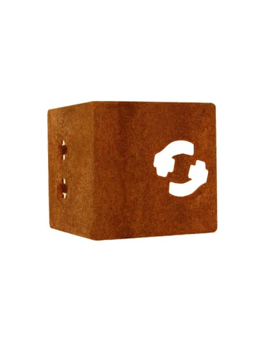 Multi-Edge METAL Cortenstahl Eckstück 7,5x7,5x7,5cm (für Multi-Edge Metal 17,5cm)