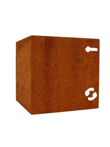 Multi-Edge METAL Cortenstahl Eckstück 17,5x17,5x17,5cm (für Multi-Edge Metal 27,5cm)